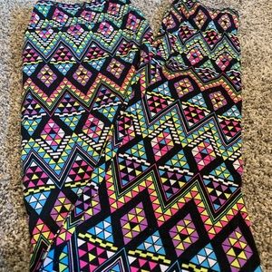 Geometric print leggings